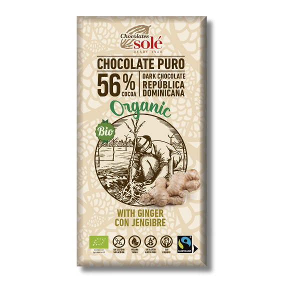 Chocolate Negro con Jengibre Bio Solé 100 g