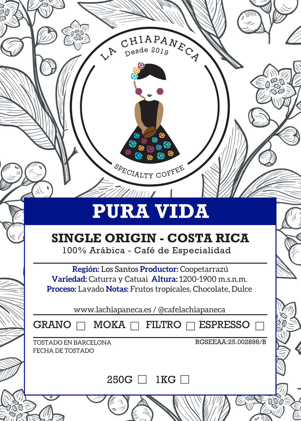 Pura Vida - CoopeTarrazu, Los Santos, Costa Rica