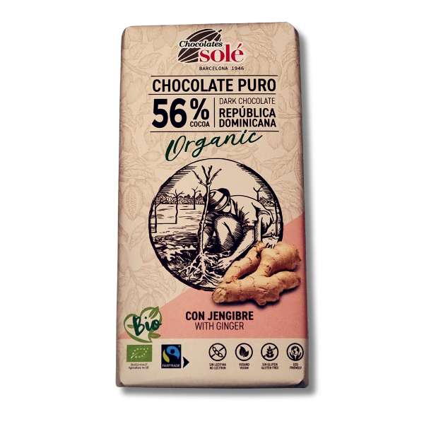 Chocolate Negro con Jengibre Bio Solé 100 g