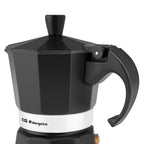 Orbegozo KFN 610 - Cafetera Italiana de Aluminio, 6 tazas, Negro