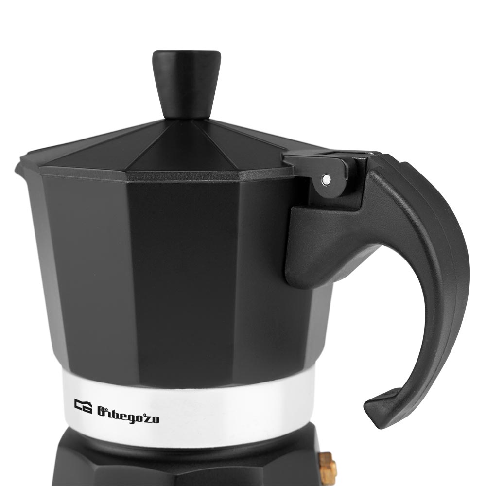 Orbegozo KFN 610 - Cafetera Italiana de Aluminio, 6 tazas, Negro