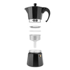 Orbegozo KFN 610 - Cafetera Italiana de Aluminio, 6 tazas, Negro