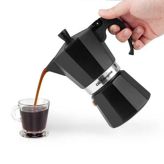 Orbegozo KFN 610 - Cafetera Italiana de Aluminio, 6 tazas, Negro
