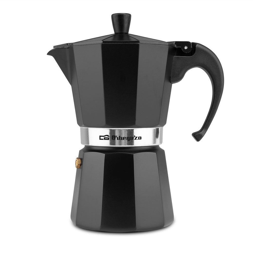 Orbegozo KFN 610 - Cafetera Italiana de Aluminio, 6 tazas, Negro